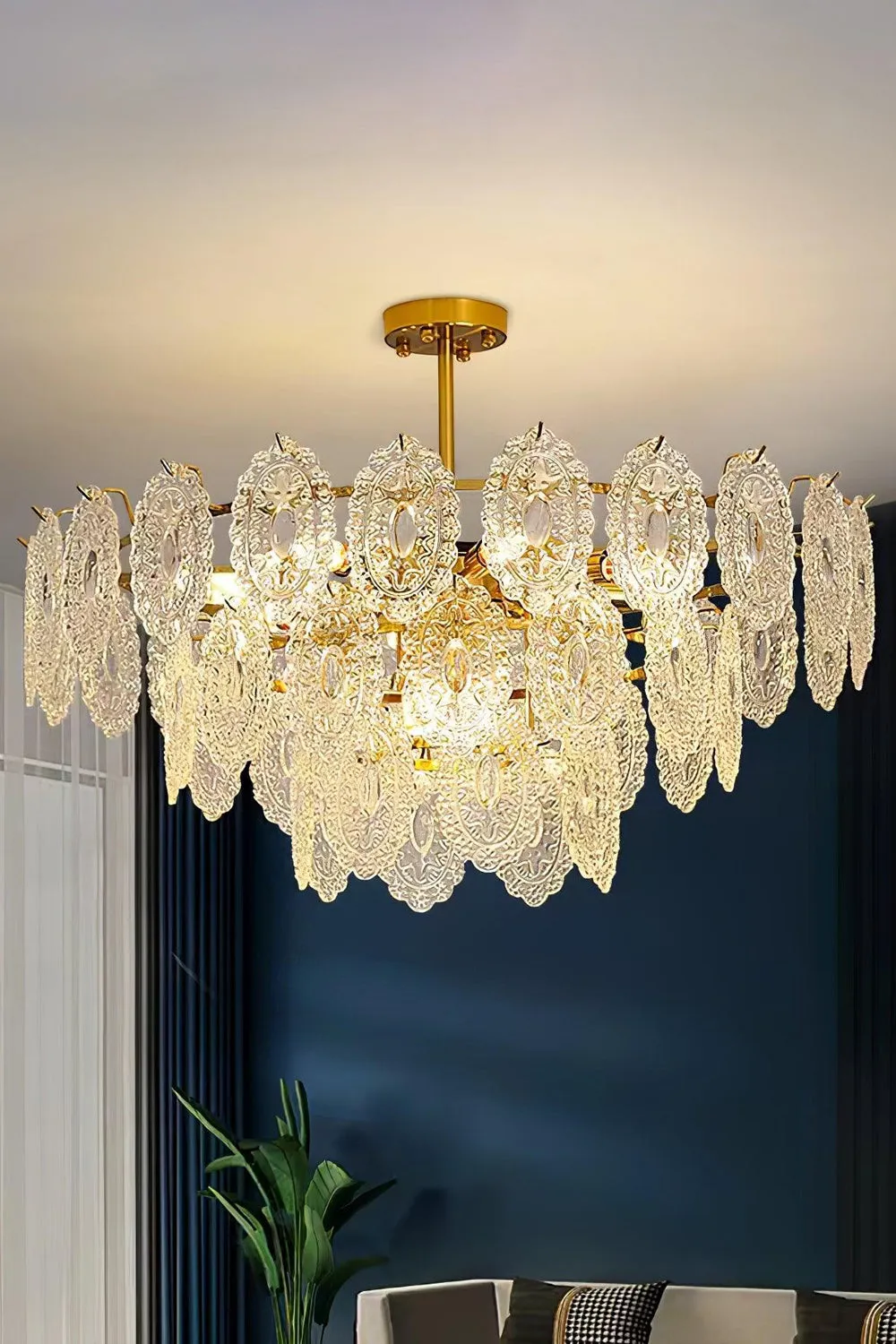 Wave Glass Chandelier