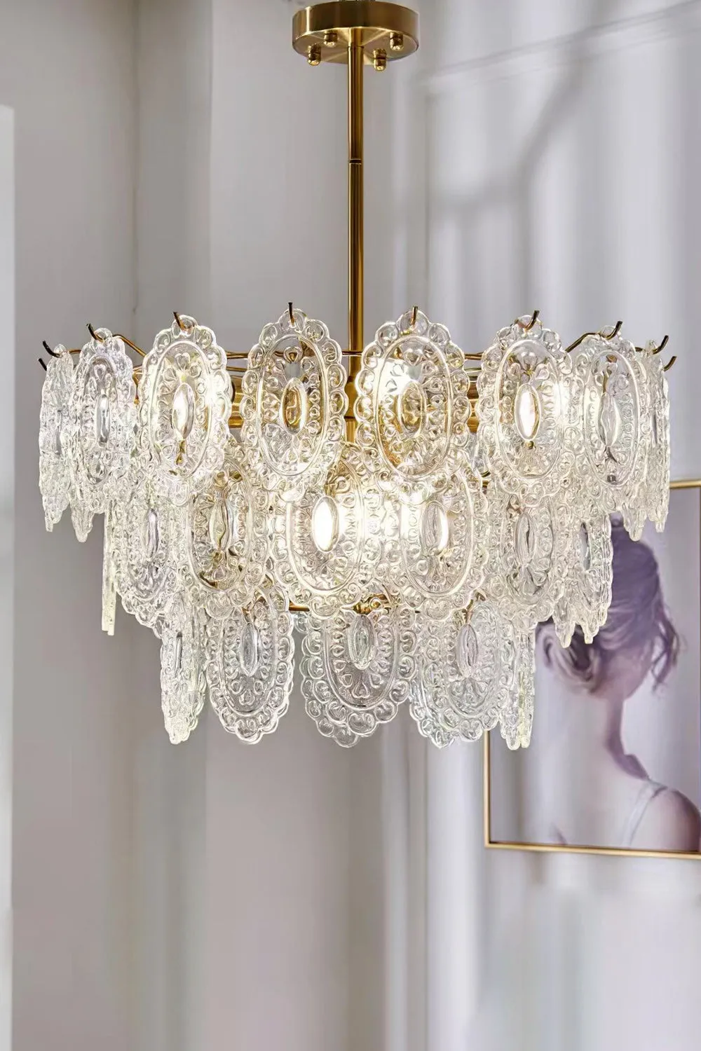 Wave Glass Chandelier