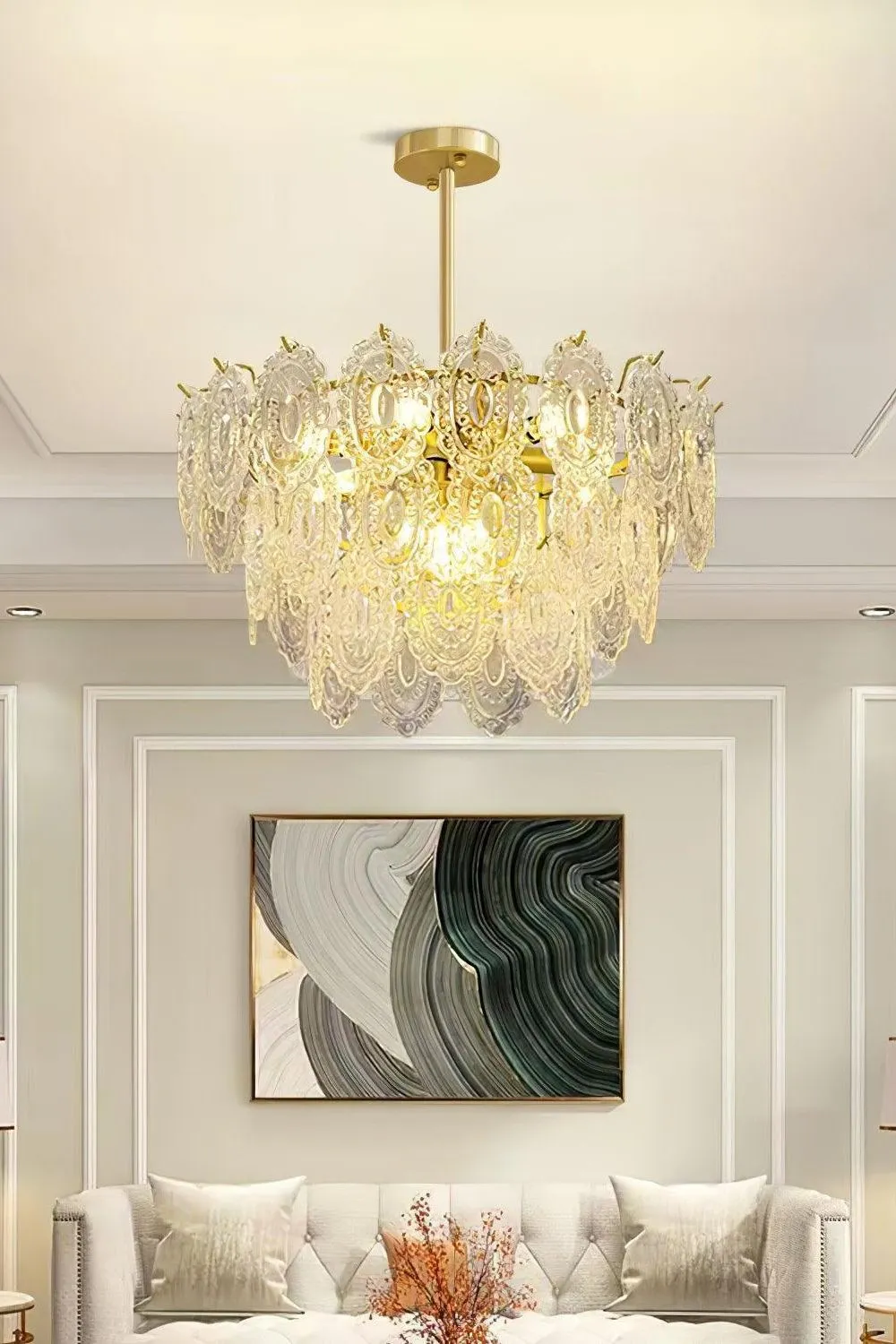 Wave Glass Chandelier