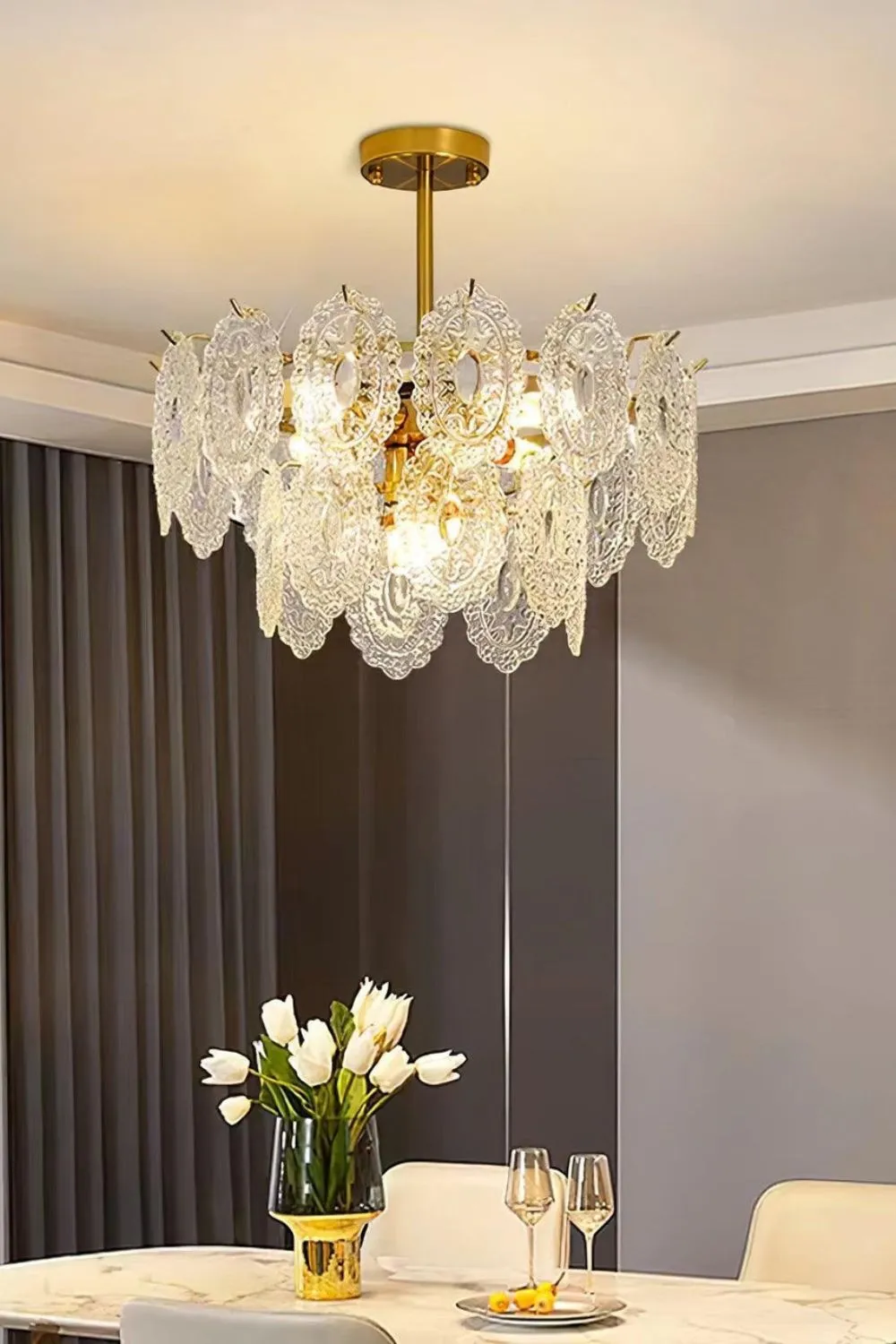 Wave Glass Chandelier