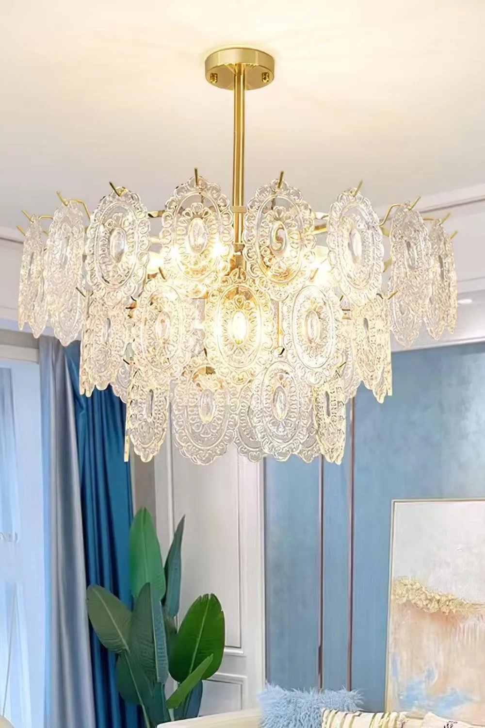 Wave Glass Chandelier