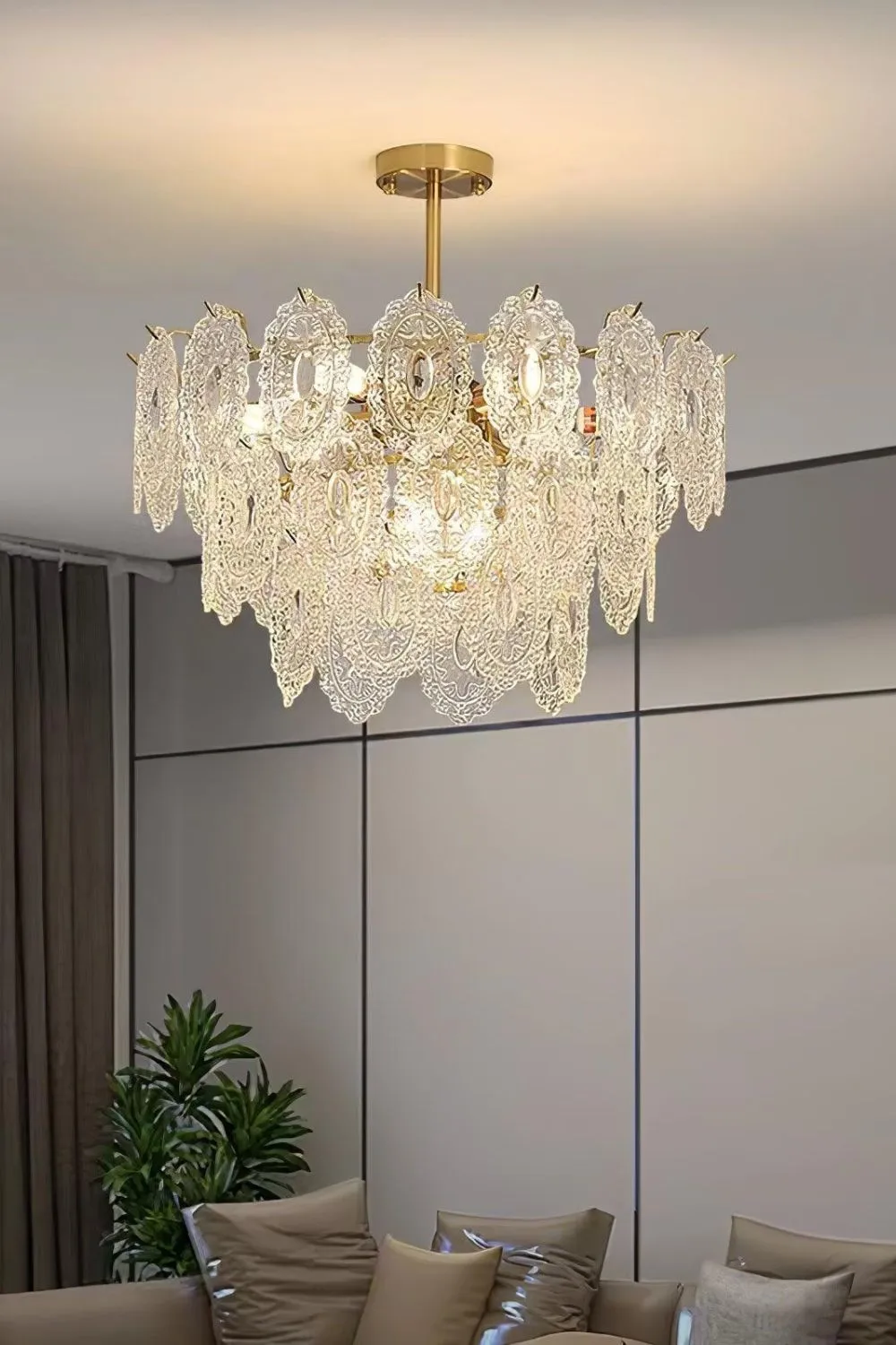 Wave Glass Chandelier