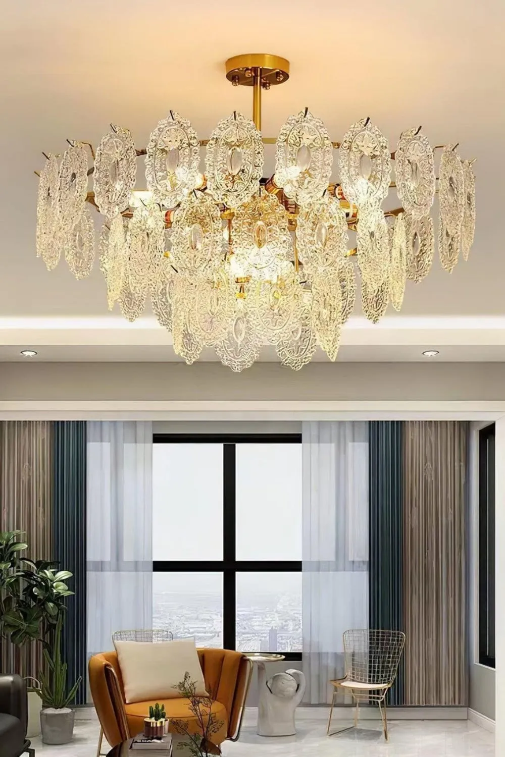 Wave Glass Chandelier