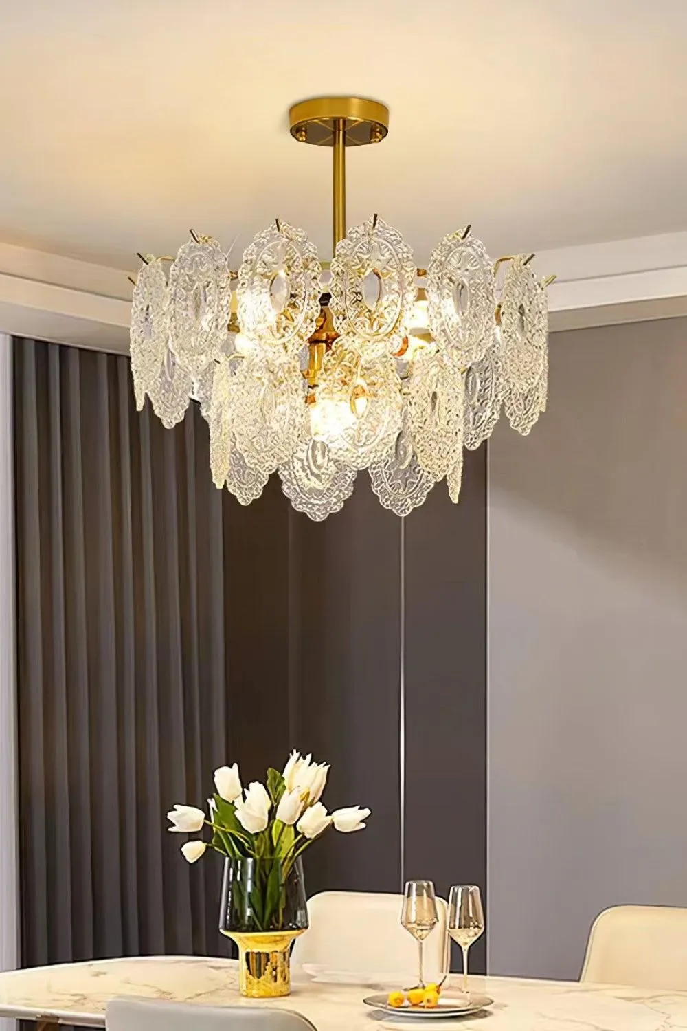 Wave Glass Chandelier