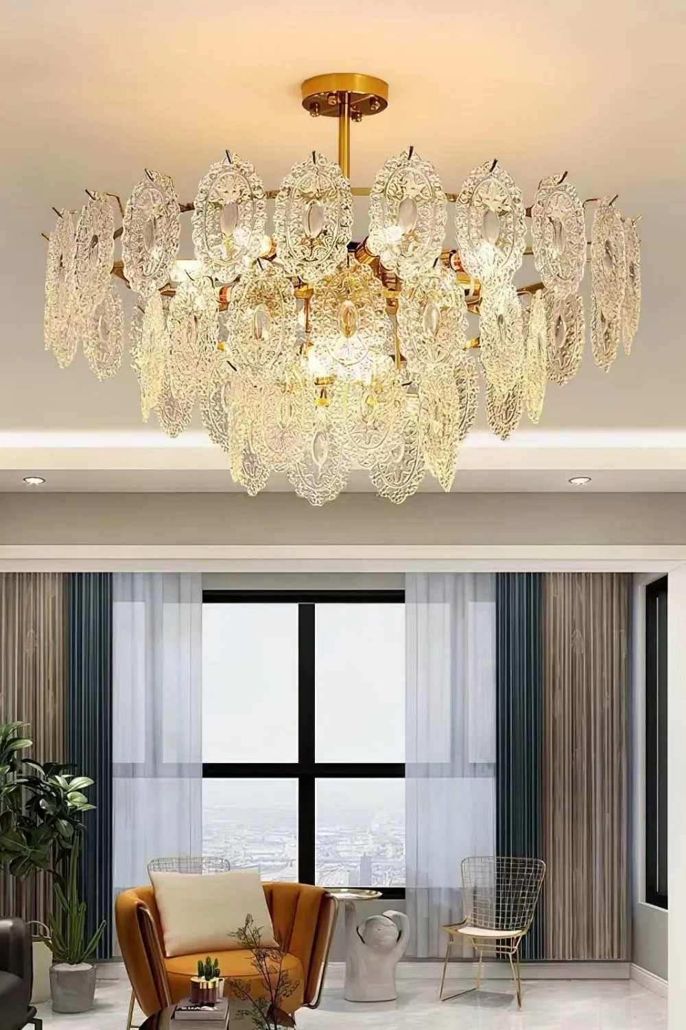 Wave Glass Chandelier