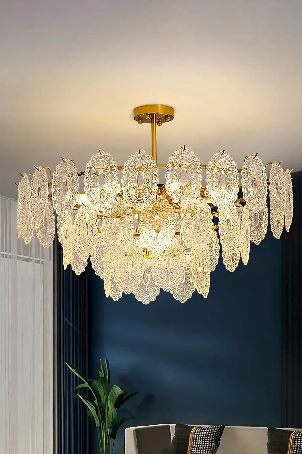 Wave Glass Chandelier