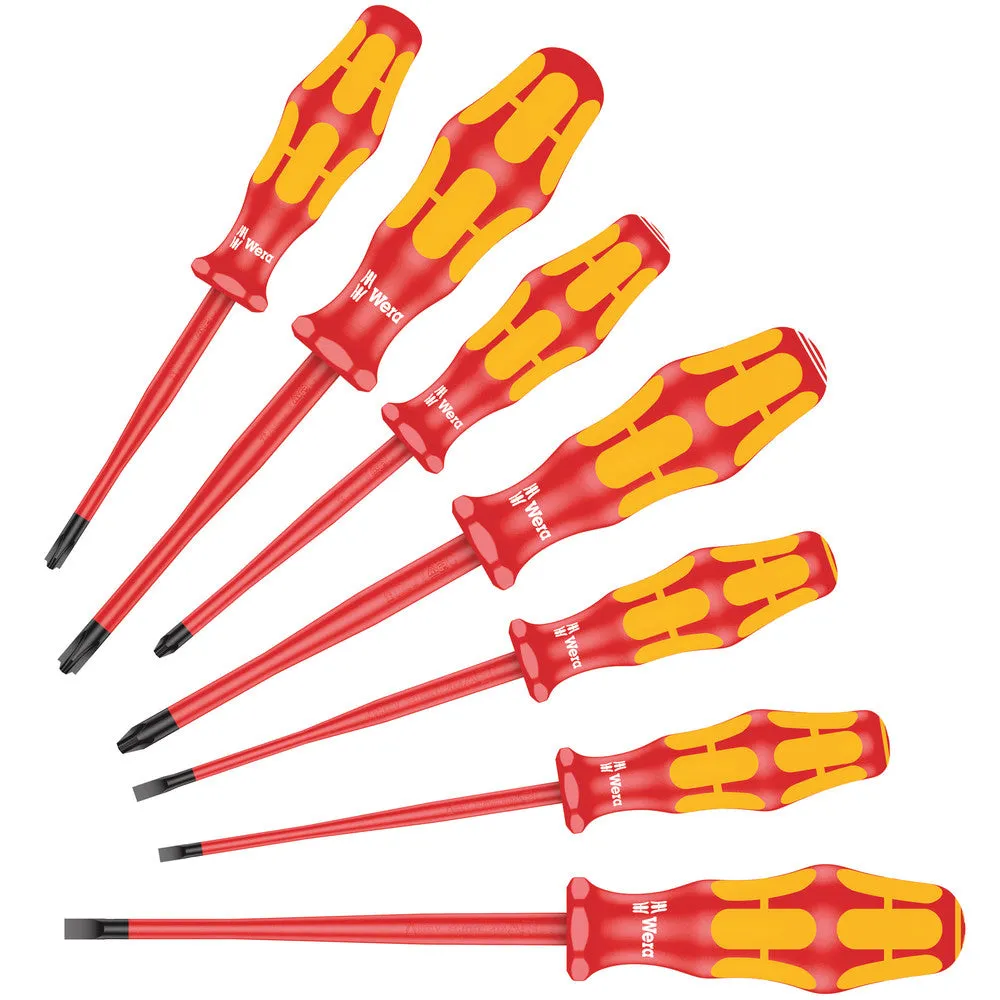 Wera 135961 7pc 160 iSS/7 Kraftform Plus Extra-Slim Screwdriver Set, PH/PZ/SL