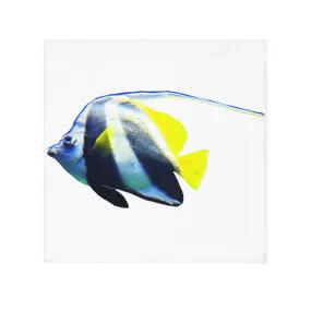 White and Black Fish Face Towel