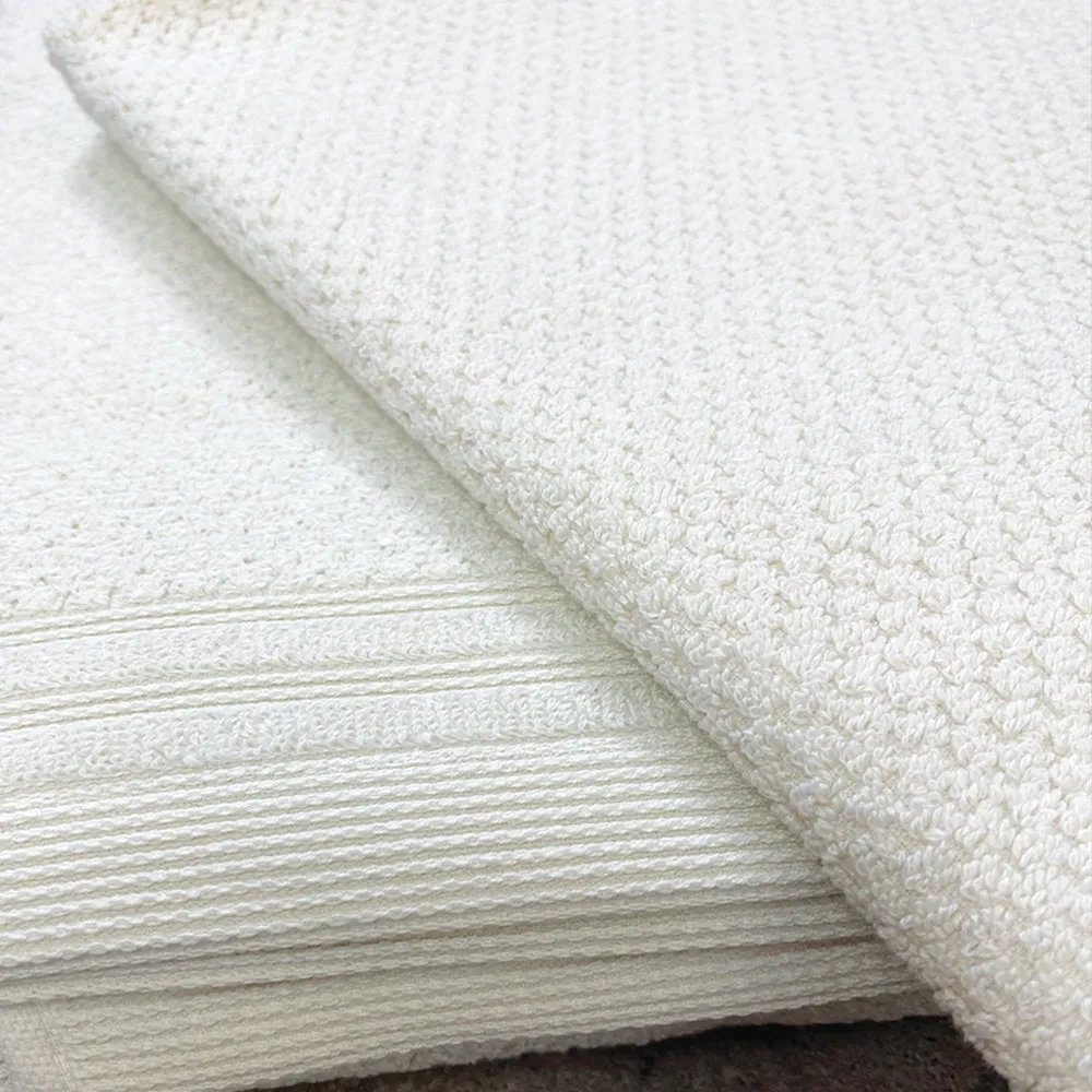 White Cotton Waffle Texture Towels