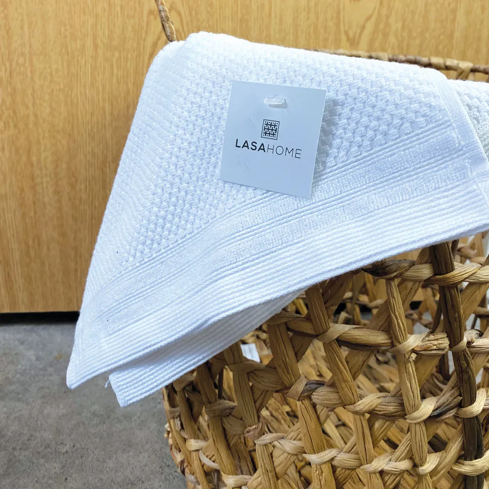 White Cotton Waffle Texture Towels