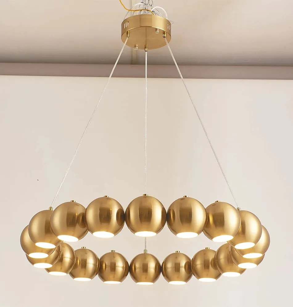 YLK Joint-Balls Rounded Ring Design Modern LED Hanging Chandelier