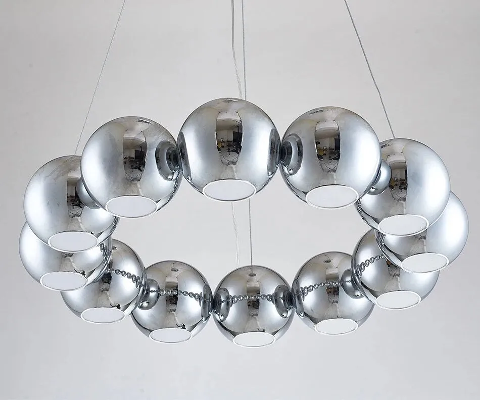 YLK Joint-Balls Rounded Ring Design Modern LED Hanging Chandelier