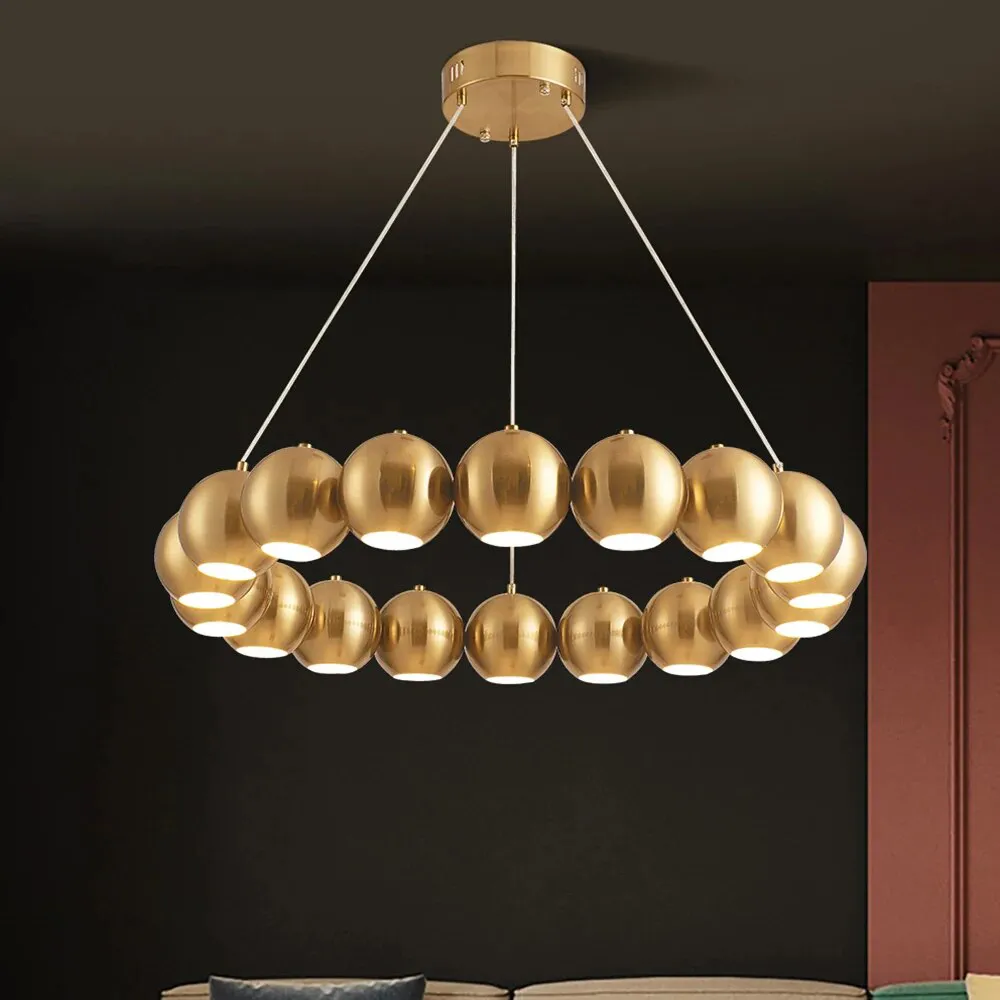 YLK Joint-Balls Rounded Ring Design Modern LED Hanging Chandelier