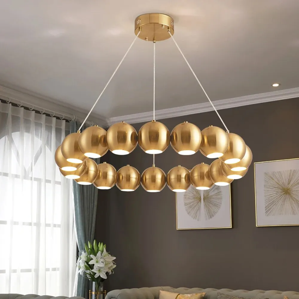 YLK Joint-Balls Rounded Ring Design Modern LED Hanging Chandelier