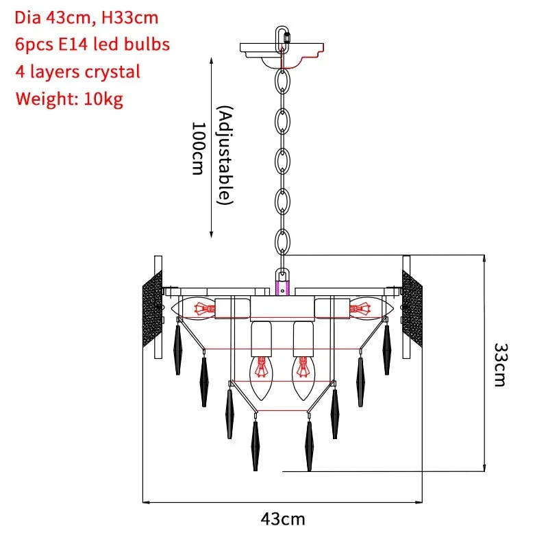 YLK Kauve High quality Modern crystal chandelier