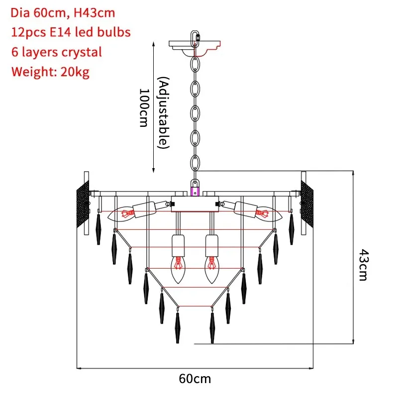 YLK Kauve High quality Modern crystal chandelier