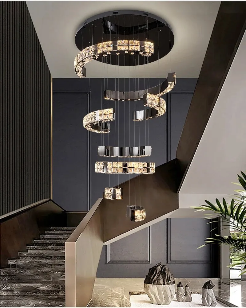 YLK Memen New modern led chandelier for staircase luxury home decor