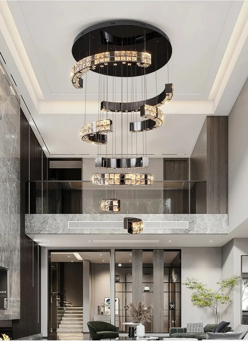 YLK Memen New modern led chandelier for staircase luxury home decor