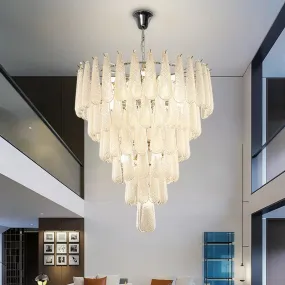 YLK Murano White Glass Chandelier Italian Design