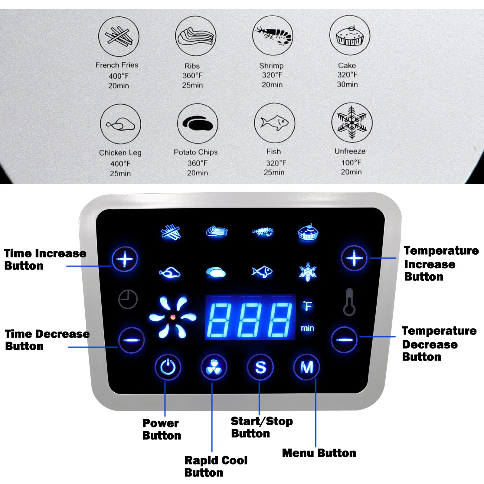 ZENY™Electric Air Fryer 1800W 5.8QT Cooking Tool For Healthy Oil Free Cooking w/Dishwasher Safe Parts  (#06)